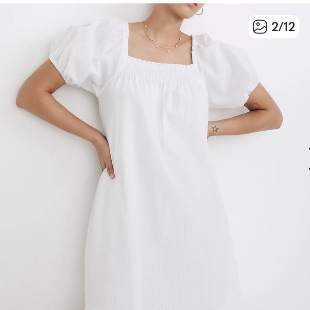 Madewell White Cotton Summer Dress S